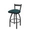 Holland Bar Stool Co 25" Low Back Swivel Counter Stool, Pewter Finish, Graph Tidal Seat 82125PW022 - alternate 1